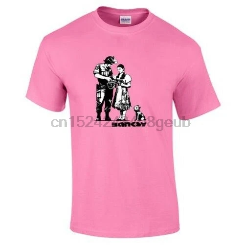 Bansky STOP E RICERCA oomo COTONE футболка maglietta Дороти граффити Arte ts391 | Мужская одежда
