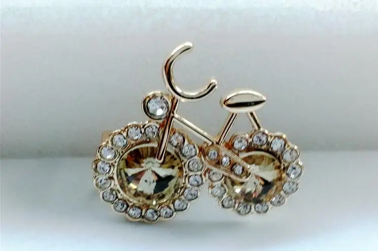 45x38 мм велосипед с алмазным светом золото devorative сплав металлические детали для