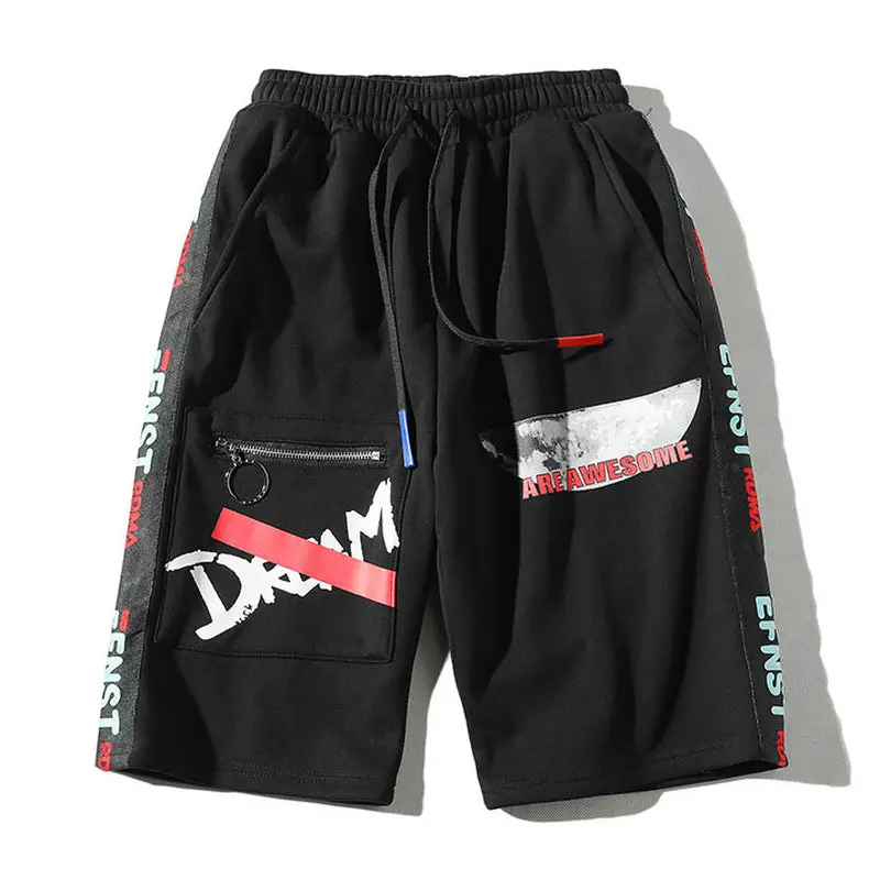 

Casual Summer Shorts Men 2021 New Streetwear Printing Mens Shorts Black Bermuda Beach Men's Shorts Homme