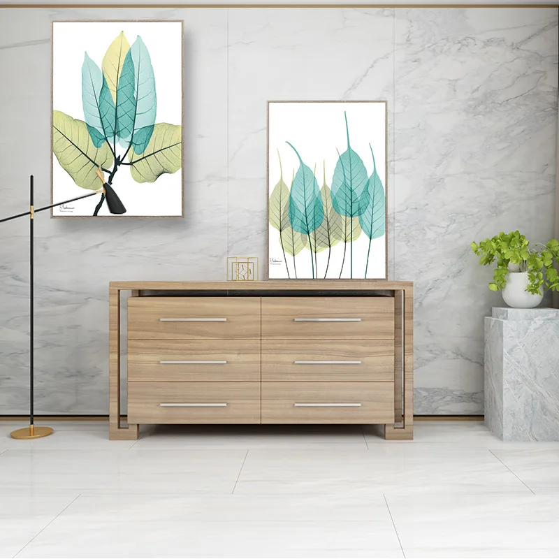 Nordic A4 Fresh Transparent Plant Leaves Creative Abstract Wall Art Poster Style Canvas Painting Home Decor Cactus | Дом и сад