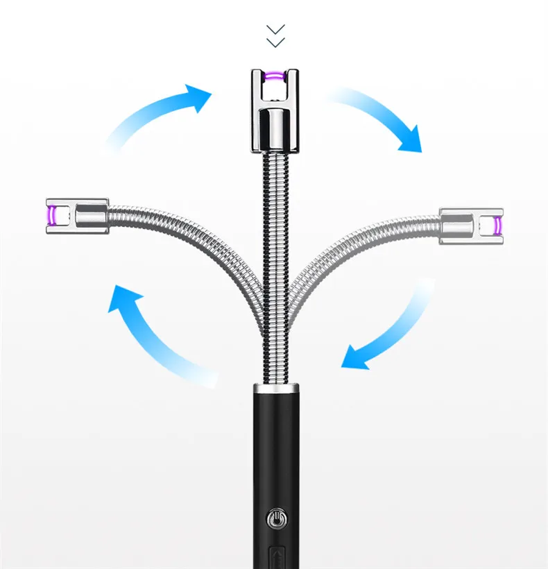 Arc плазменный Электронный USB перезарядка Кухня барбекю мощность дисплей электрическая зажигалка с замком безопасности
