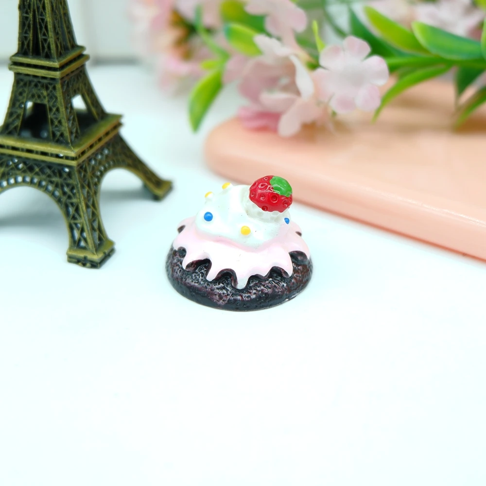 Kawaii Торт Пицца Смола Кабошоны для украшения телефона искусственная еда DIY