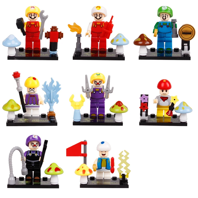 8 штук с новым узором рисунком из игры &quotБратья Супер Марио&quot Марио и Луиджи