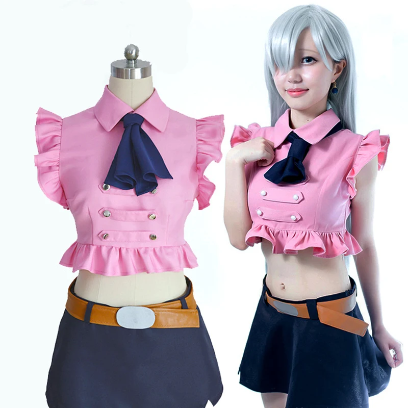 Аниме The Seven Deadly Sins Косплей Elizabeth Liones костюмы на Хэллоуин одежда униформа ткань kawai