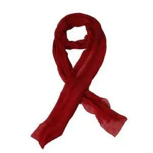 Высокое качество Постепенное сплошной цвет шифон шелковые шарфы для женщин