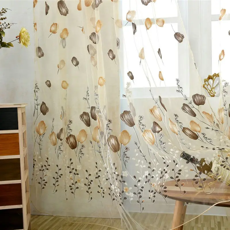 Оконные Занавески s прозрачная вуаль тюль для спальни гостиной балкона кухни