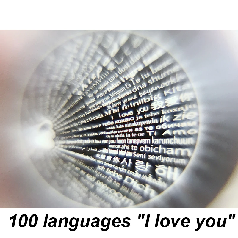Романтическое миниатюрное ожерелье на 100 языках с надписью I Love You In the Eye ювелирное