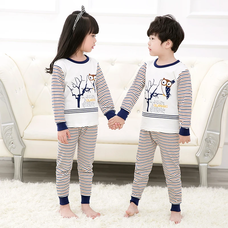 Хорошее Качество Multi Стиль Повседневное хлопковые детские пижамы комплект для