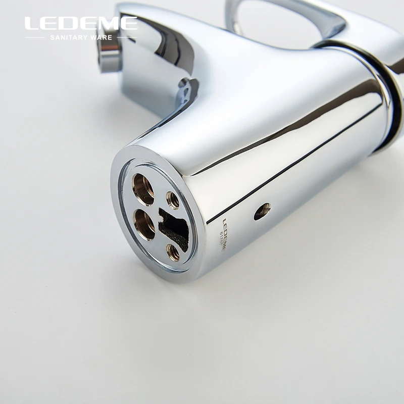 LEDEME основной Твердый латунный Смеситель для раковины с одной ручкой