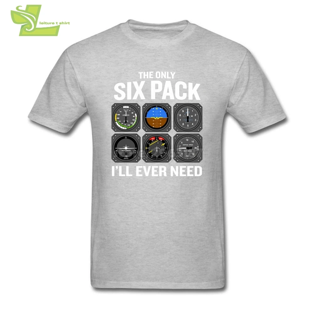 Airplane Flight Instruments Cool Tee Shirts Men Crewneck Short Sleeve T Humor Men's Solid Shirt | Мужская одежда
