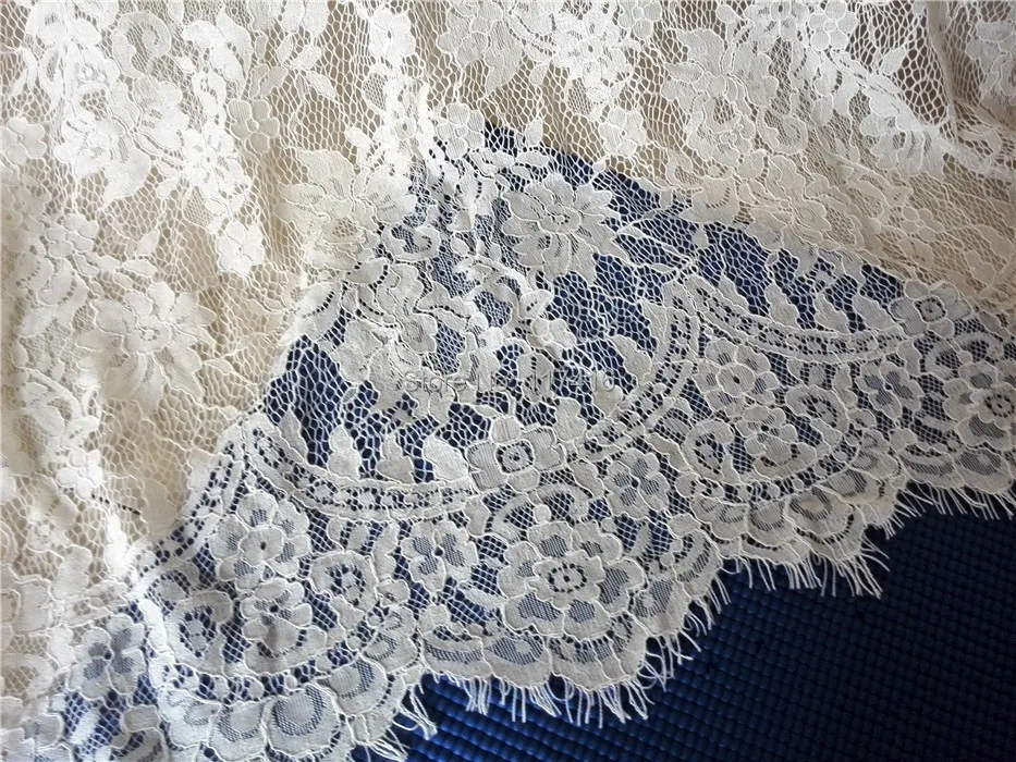 Оптовая цена 150 см цвета слоновой кости Хлопок Белый Проводные Шантильи