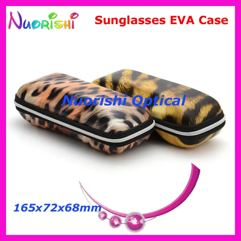 20 шт. солнцезащитные очки С Рисунком Тигра и леопарда 2 цвета жесткий чехол на