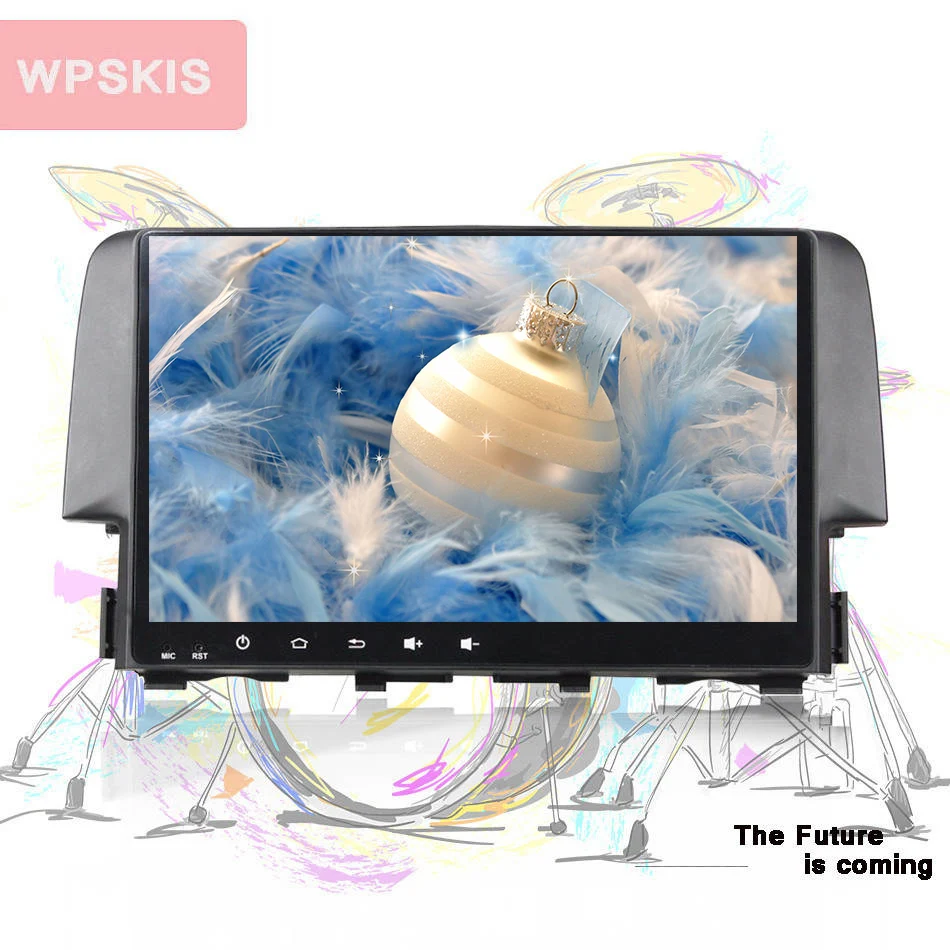 9 &quotHD IPS экран в тире Авто Стерео Радио Видео магнитофон ПК для Honda Civic 2016 2018 GPS NAV RDS
