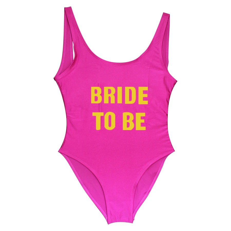Пикантная одежда для плавания BRIDE TO Be с золотыми надписями Цельный купальник