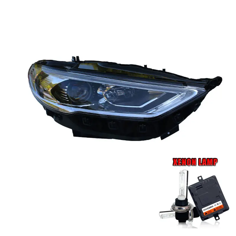 Xenon 2 шт. светодиодный фары для Ford Fusion/Mondeo 17-19 светодиодный автомобильный фонарь ангельские глазки ксенон HID комплект Противотуманные фары светодиодный дневные ходовые огни - Цвет: Xenon