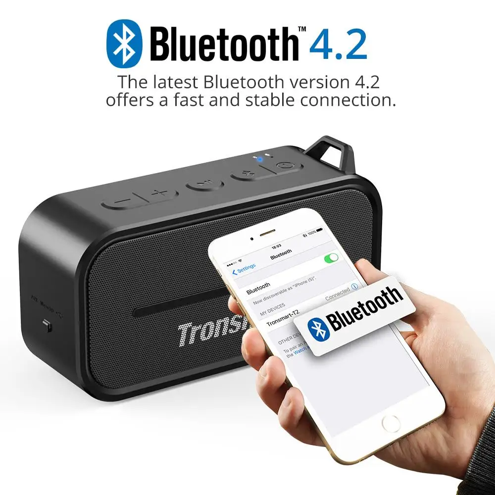 Tronsmart элемент T2 Bluetooth 4 2 Динамик открытый водонепроницаемость IPX56 Портативный