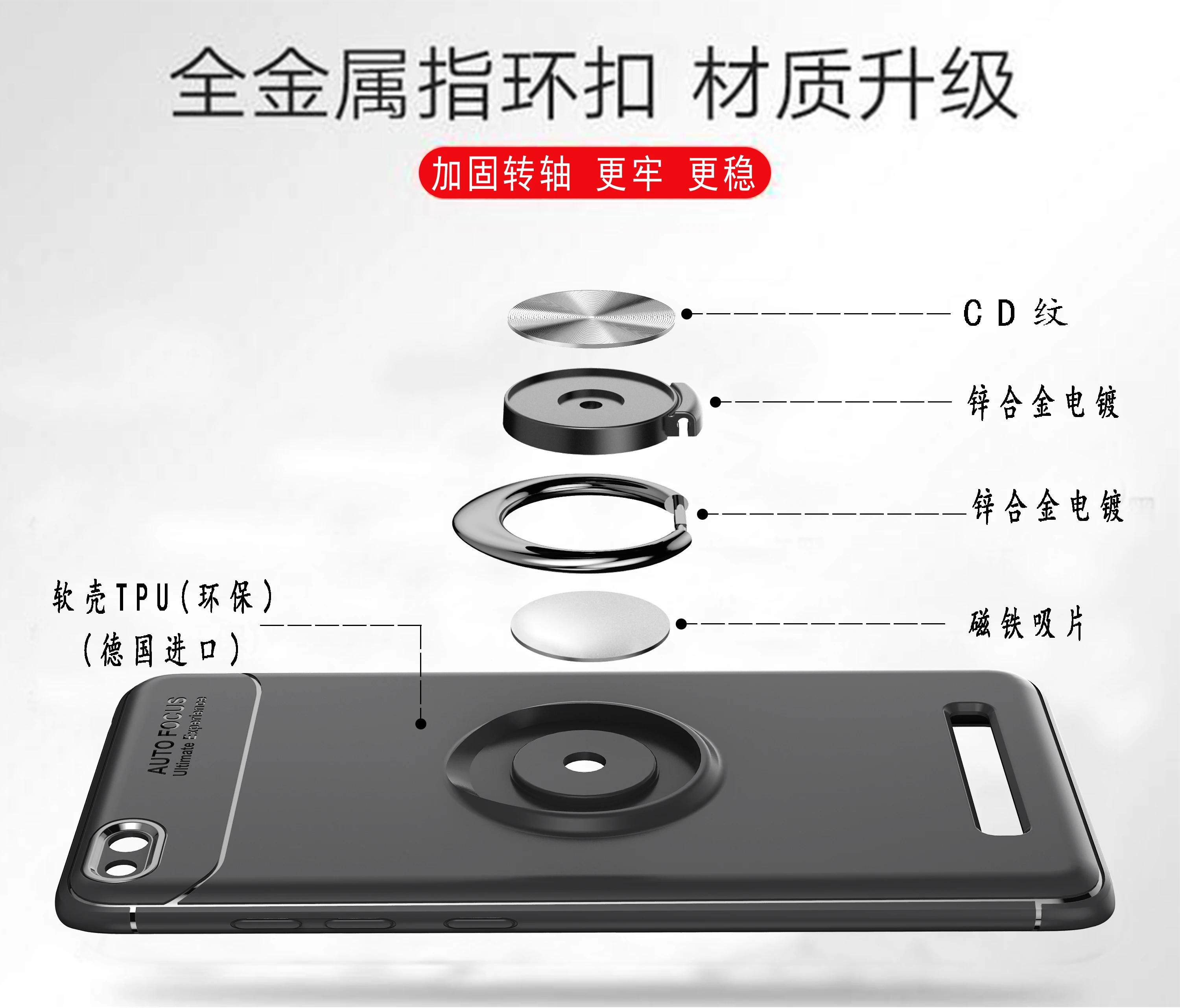 Чехол с кольцом для телефона Xiaomi Redmi 4A 4 A A4 автомобильный магнитный держатель