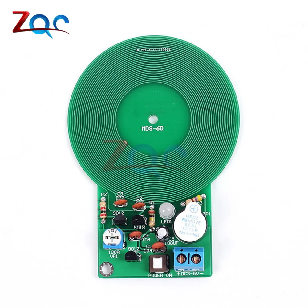 DIY Kit детектор металла Комплект Электронный комплект DC 3 V-5 V 60 мм Бесконтактный Сенсор борту модуль электронной части с Батарея чехол
