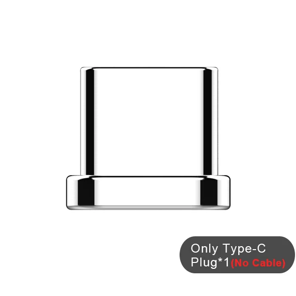 Only Type-c plug NOHON Магнитный зарядный кабель, шнур для синхронизации данных, освещение, 8 Pin для iPhone X 7 8 Plus, быстрая зарядка, Micro usb type C для samsung S8 S9 - Цвет: Only Type-c plug