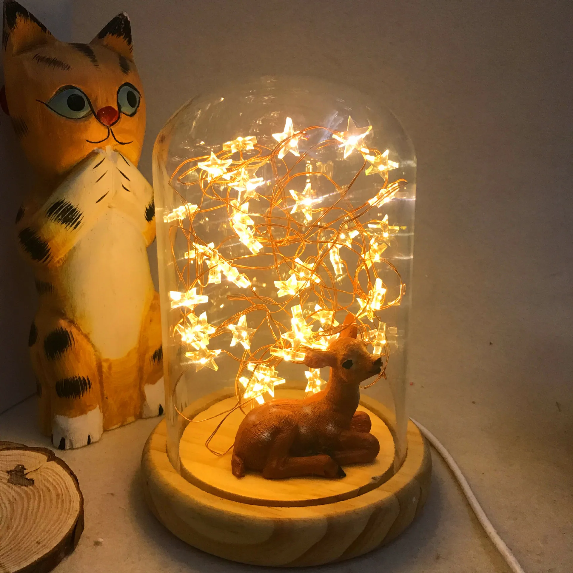 Новинка 2019 пятиконечная звезда второго поколения светящееся дерево Серебряный