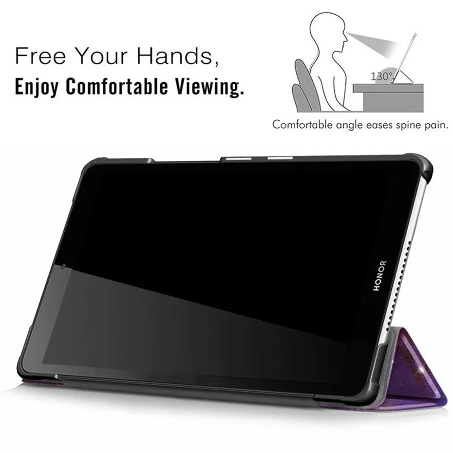 Цветной чехол из искусственной кожи для huawei MediaPad M5 Lite 8,0 JDN2-AL00/W09 планшет Funda чехол для huawei Honor Pad T5 8,0 дюймов+ подарки