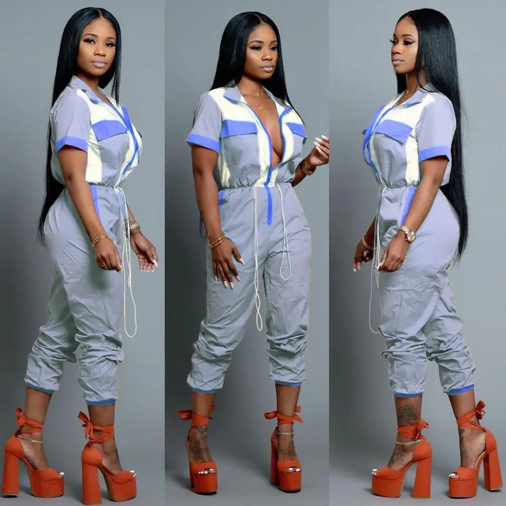 2019 сексуальный боди спортивный костюм комбинезон для женщин с коротким рукавом