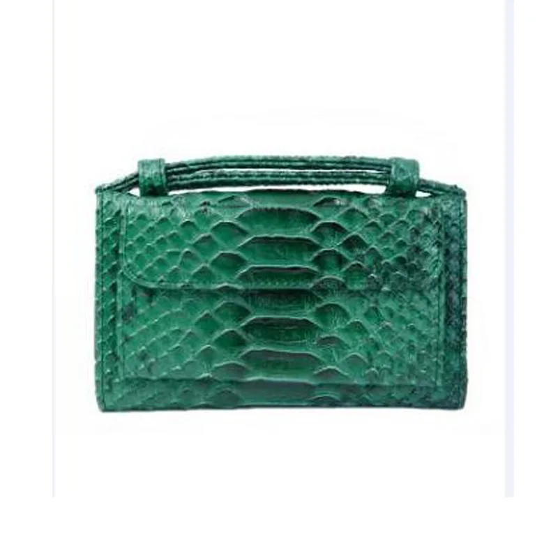 Serpentine Genuine Leather Chains Shoulder Bags Women's Silver Crossbody Bag Ladies Clutch Messenger IPhone Packet | Багаж и сумки