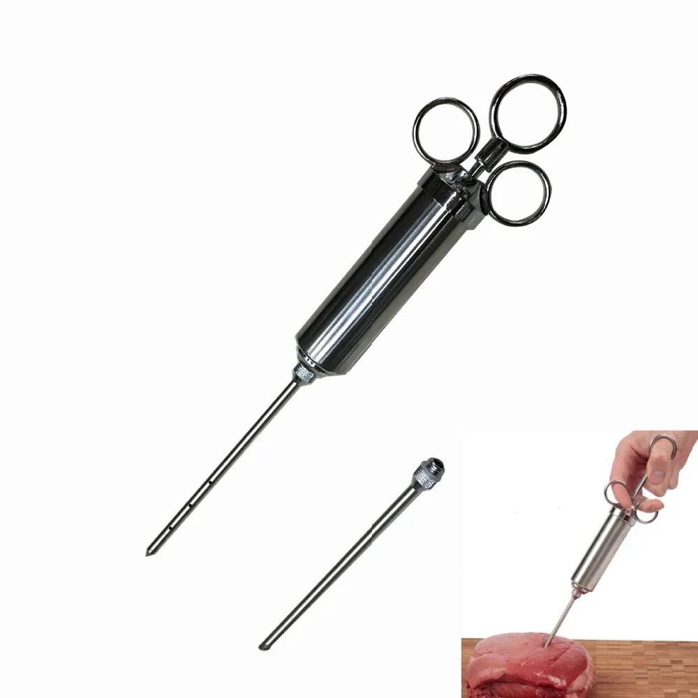 Инжектор приправ 2 унций для индейки сверхмощный инжектор мяса 304 нержавеющая