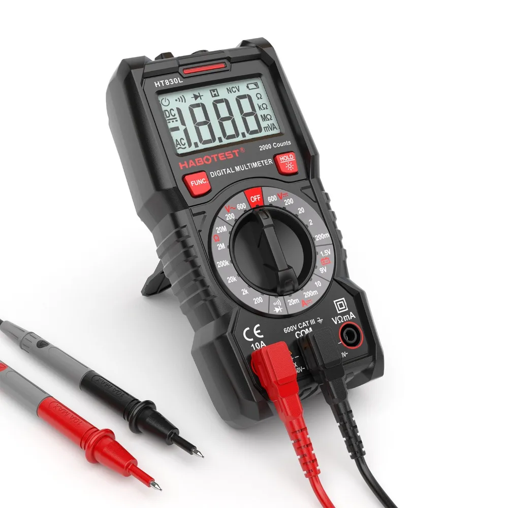 HABOTEST HT830L Digital Multimeter 2000Counts Portable Multi Meter Voltmeter Ammeter Ohmmeter Voltage Current Diode Tester | Инструменты
