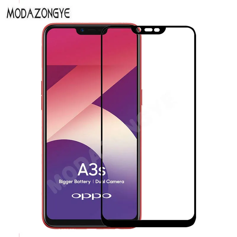 Закаленное стекло для OPPO A3S Защитное экрана с полным покрытием CPH1803 CPH1805 защитная