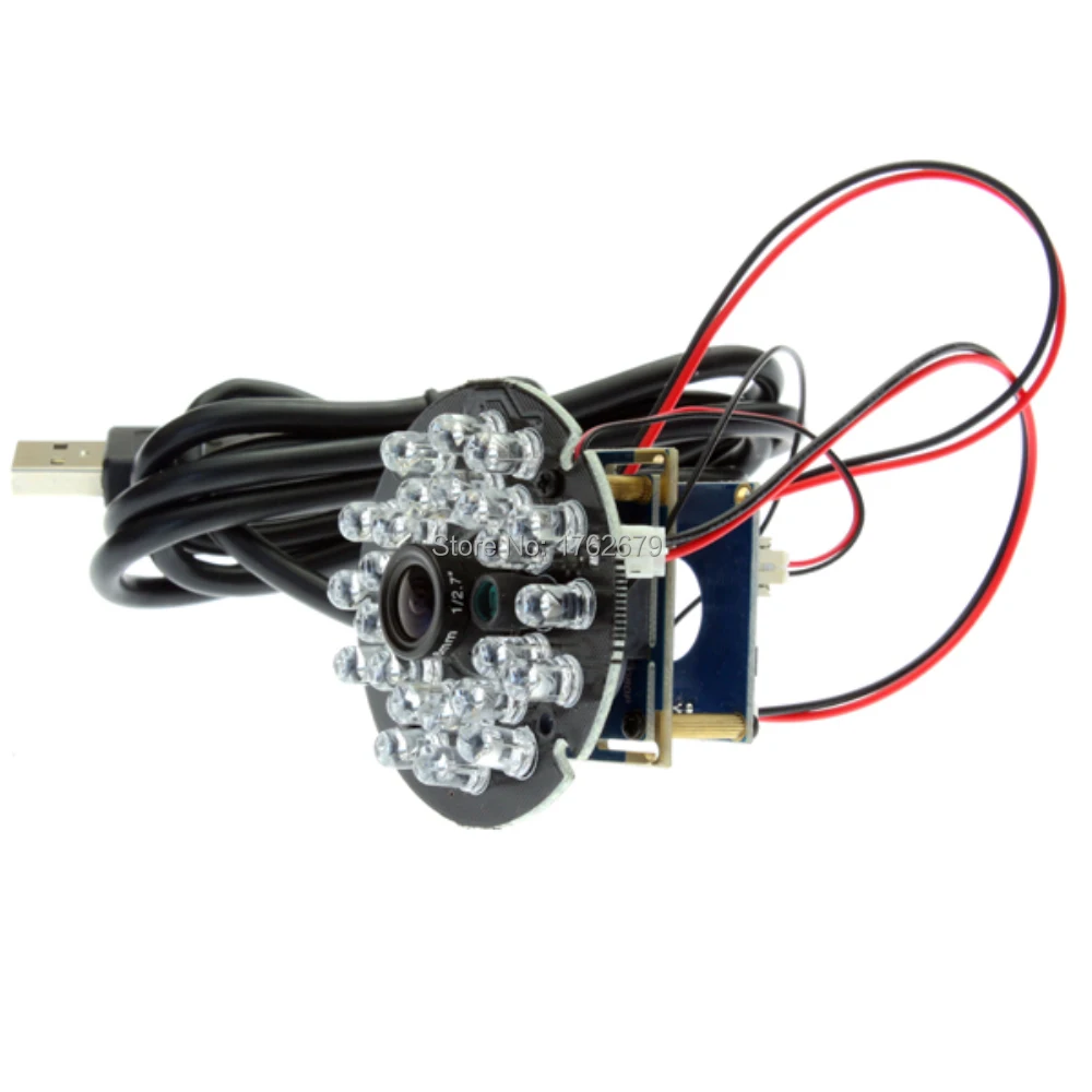 12 мм объектив 5MP 2592x1944 ночное видение веб-камера UVC плата CMOS OV5640 24 шт ИК LED