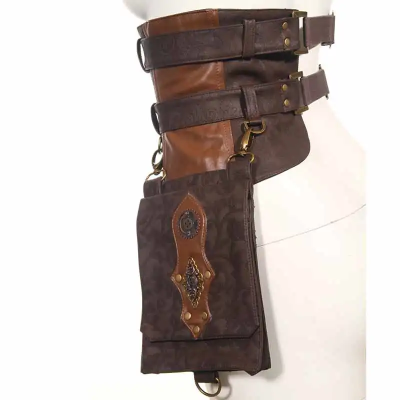Сумка мессенджер в стиле стимпанк из искусственной кожи панк ретро|cosplay corset|steampunk