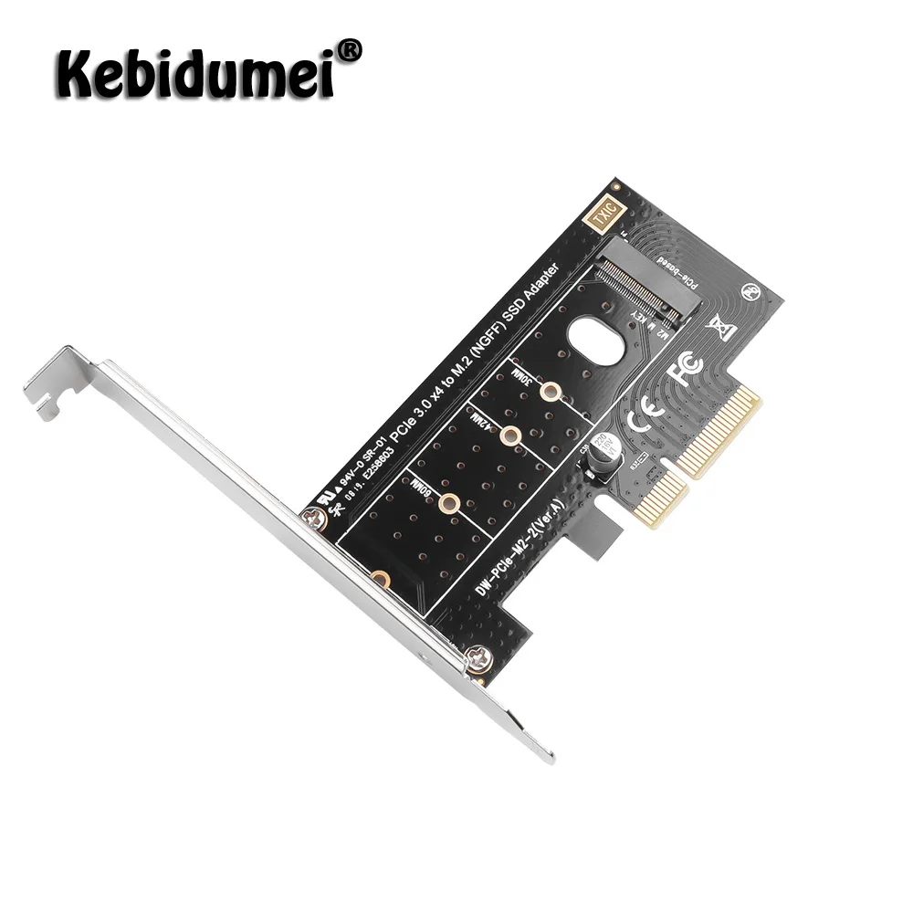 

Kebidumei M.2 NVMe SSD NGFF TO PCIE X4 adapter M Key interface card Suppor PCI Express 3.0 x4 2230-2280 Size m.2 FULL SPEED good