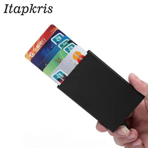 Автоматический держатель для кредитных карт Itapkris, алюминиевый держатель для визиток, для путешествий