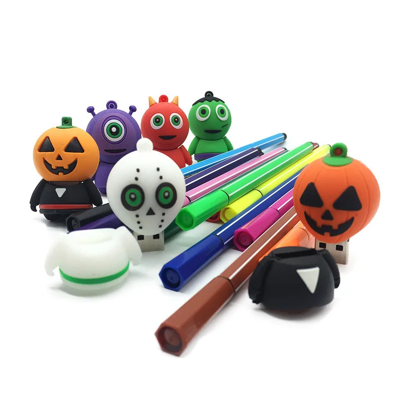 cartoon Alien usb flash drive 32gb pendrive 16GB pen drive 128gb 8GB 4GB usb memory stick 64gb cute fun Christmas/Halloween/Gift