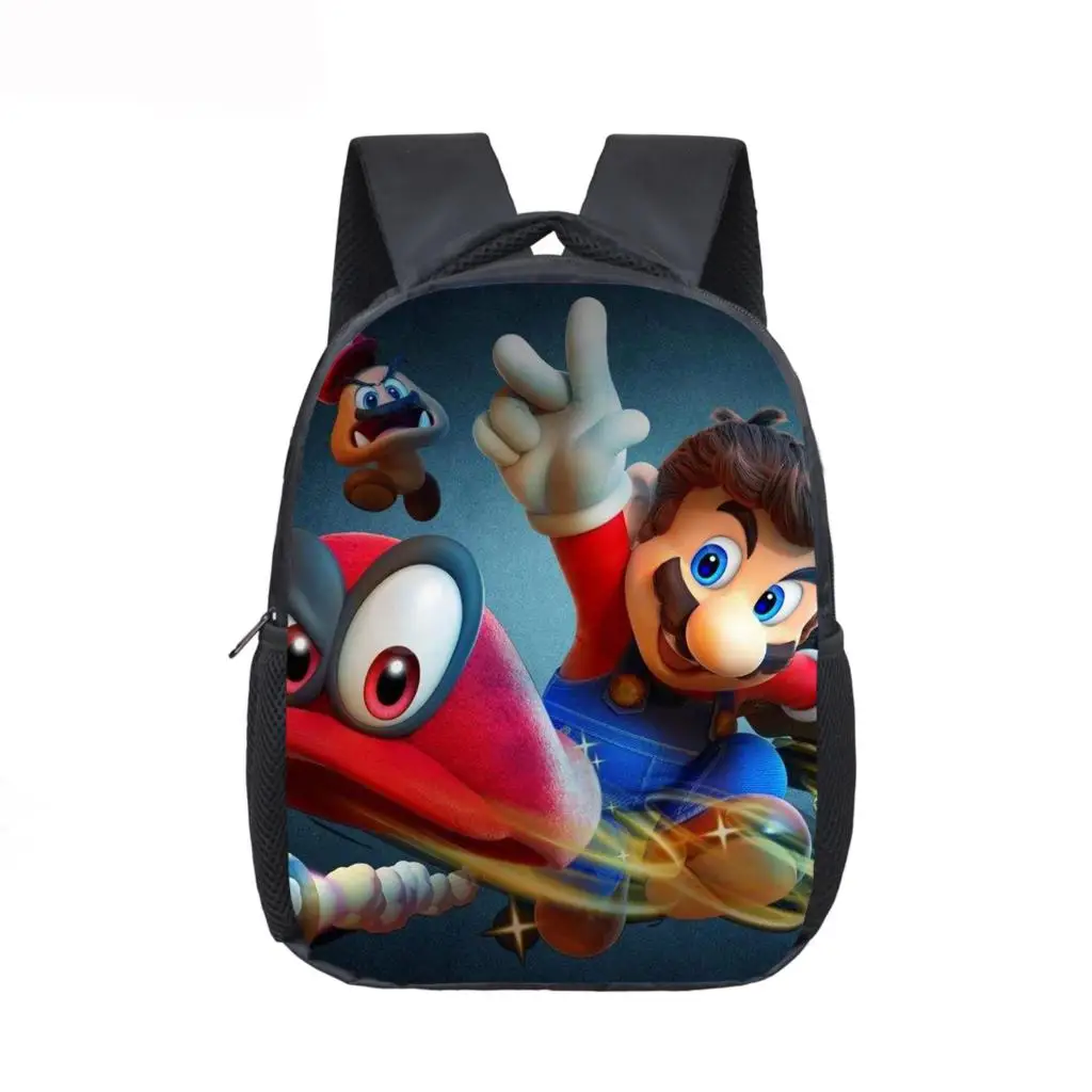 12 дюймов Mario Bros Sonic Boom Hedgehogs школьные сумки для детского сада детские сумки для книг Детская сумка-рюкзак в подарок - Цвет: Mario  17