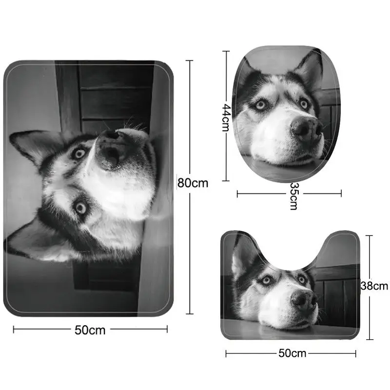 3 шт. коврик для сиденья унитаза Костюм классный винтажный поезд 3D печать коврики