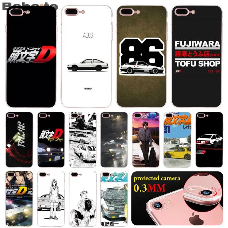 Babaite INITIAL D DIY печать рисунок чехол для телефона Apple iPhone 8 7 6 6S Plus X XS MAX 5 5S SE XR