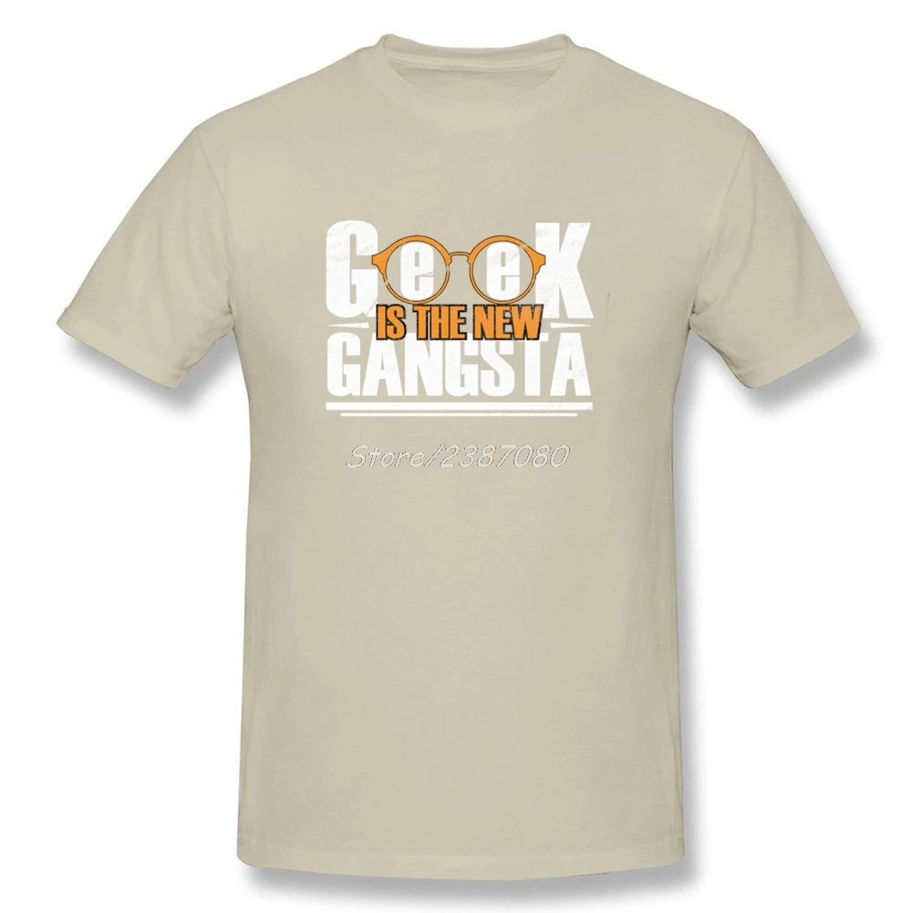 Новинка футболка Geek Gangsta для веганов мужская рубашка с круглым вырезом хлопковые