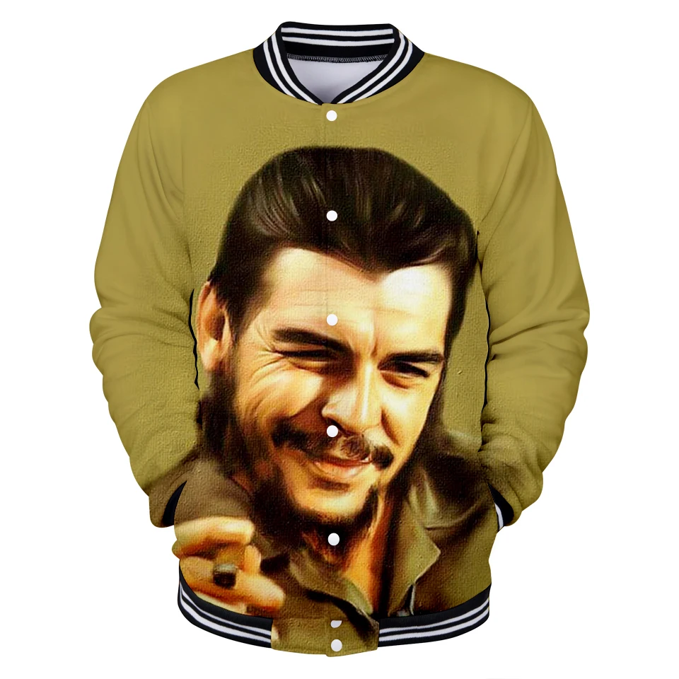 Женская/мужская бейсбольная куртка Che Guevara модная повседневная с длинными