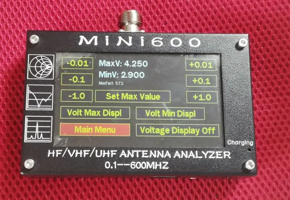 Антенный Анализатор УФ + HF Mini600 4 3 0 1 МГц с сенсорным ЖК дисплеем|Демонстрационные