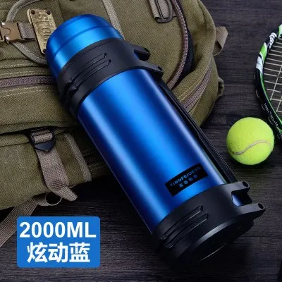 H 2000ml Горячо! Термос с изоляцией из нержавеющей стали, 1л/2л/3Л, Термокружка для путешествий, кофейные кружки, термовакуумная бутылка для воды, Термокружка - Цвет: H 2000ml