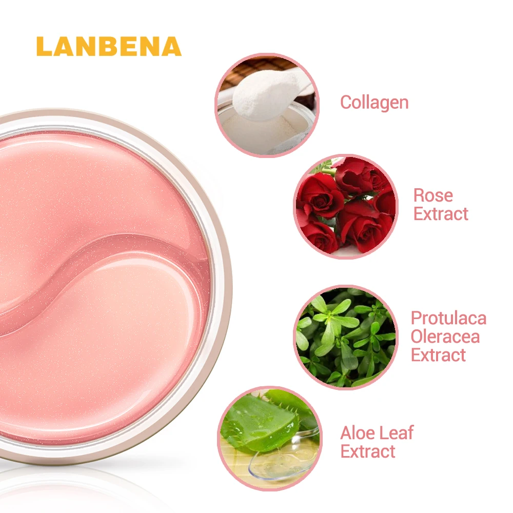 LANBENA Роза Сыворотки маска для глаз темный круг Сумки устранить пышные Средства