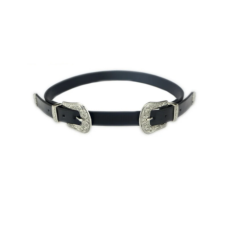 

2019 fashion Vintage brand Punk metal Strap belts female gold silver metal buckle leather belt Jeans Designer for women
