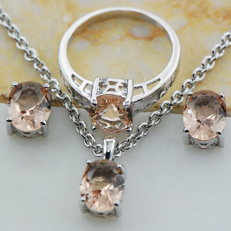 Женское серебряное кольцо Morganite с привлекательным дизайном размеры 5 6 7 8 9 10 11 12 PR15