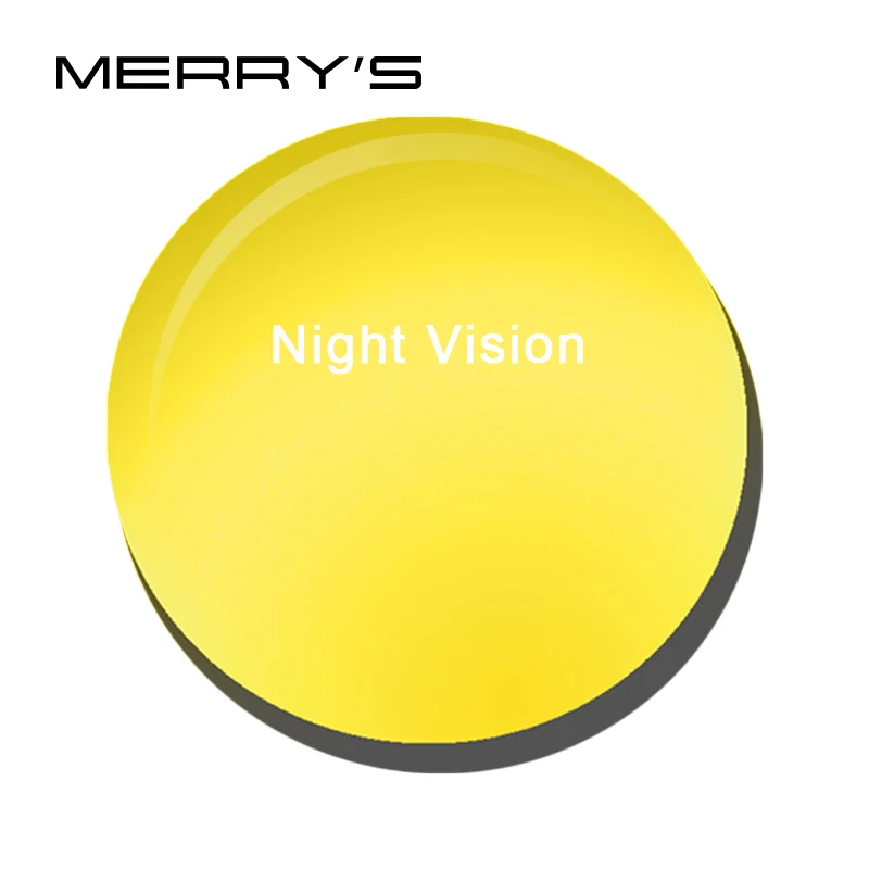 Night vision MERRYS поляризованные серии 1,56 1,61 1,67 по рецепту CR-39 смолы Асферические стекла линз Близорукость очки покрытие линз UV400 - Цвет линз: Night vision
