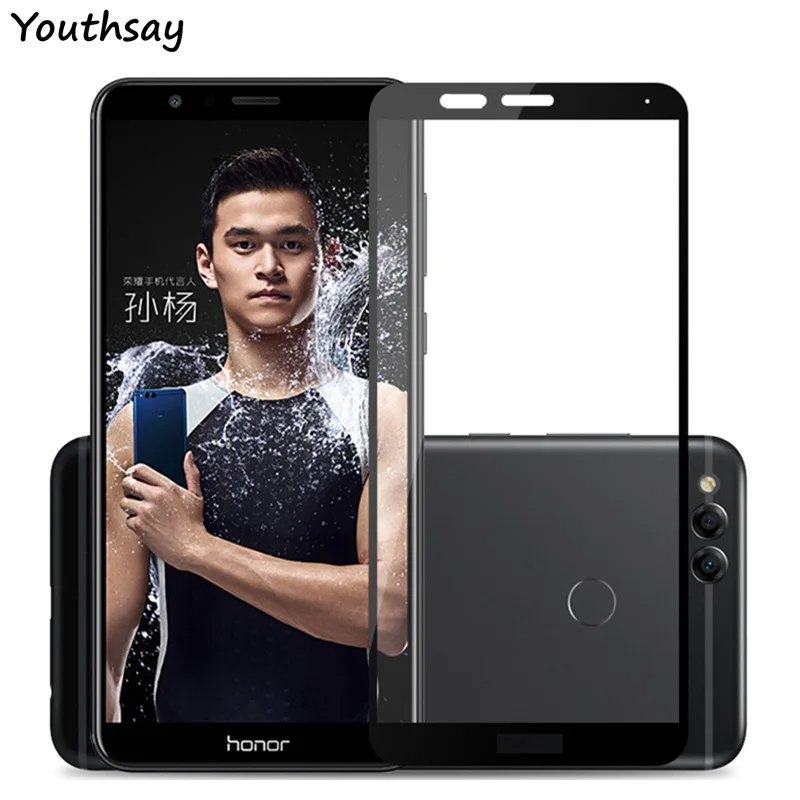 2 piezas de vidrio para Huawei Honor 7X Protector de pantalla de tel&eacute;fono pel&iacute;cula de vidrio templado para Huawei Honor 7X vidrio para Honor 7X5,93 "Youthsay-0