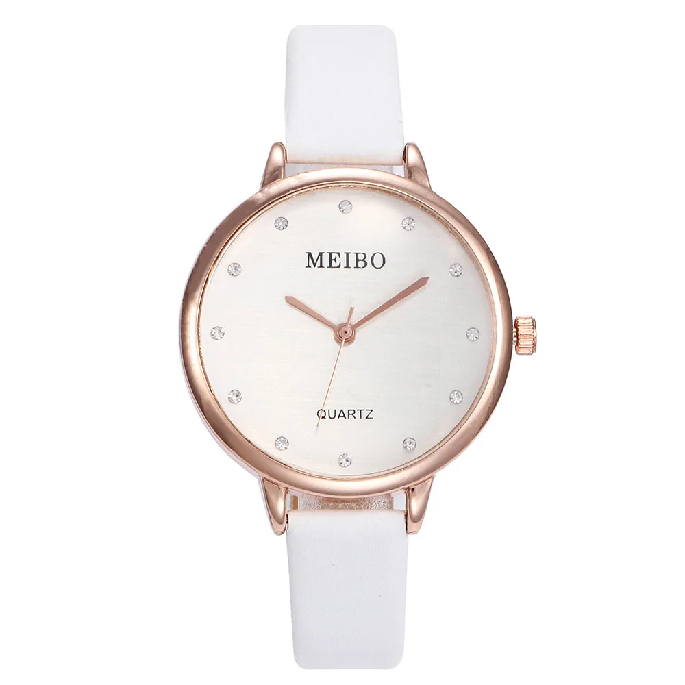 Женские повседневные кварцевые часы с кожаным ремешком Новые аналоговые