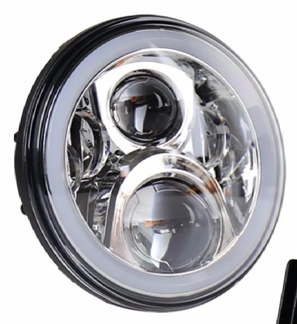 7-дюймовая фара 60 Вт ангельские глазки белая лампа DRL и желтая головного света