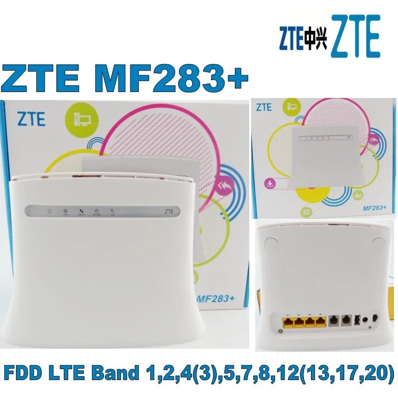 ZTE роутер MF283 + 800/1800/2600 МГц 4G 2G 3G LTE 150 Мбит/с SMA антенна 2 шт. антенны|zte mf283|4g lte 800lte 3g |